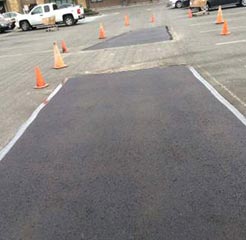 Broken Asphalt Road - An Asphalt Road On Repair in Kent, WA