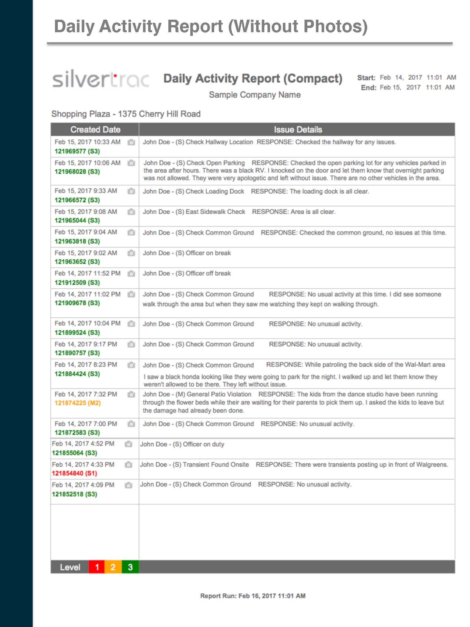 Security Report Page 2 — Scottsdale, AZ — Arizona Protection Agency
