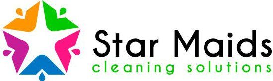 Star Maids Cleaning Solutions LLC Star Maids Cleaning Solutions logo with multicolored star and black and green text