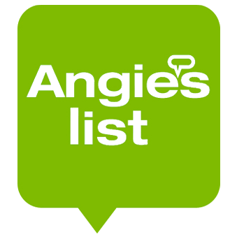 Angie's List logo in a green speech-bubble icon with white text