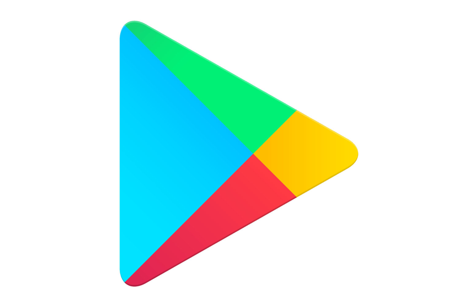 Google Play Store logo: a colorful triangular play button with green, blue, yellow, and red segments.