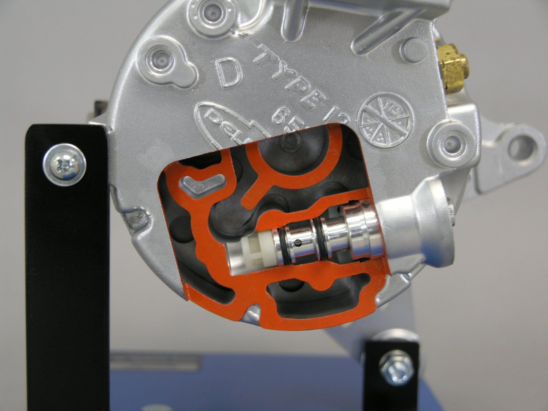 A close up of a type ii air compressor