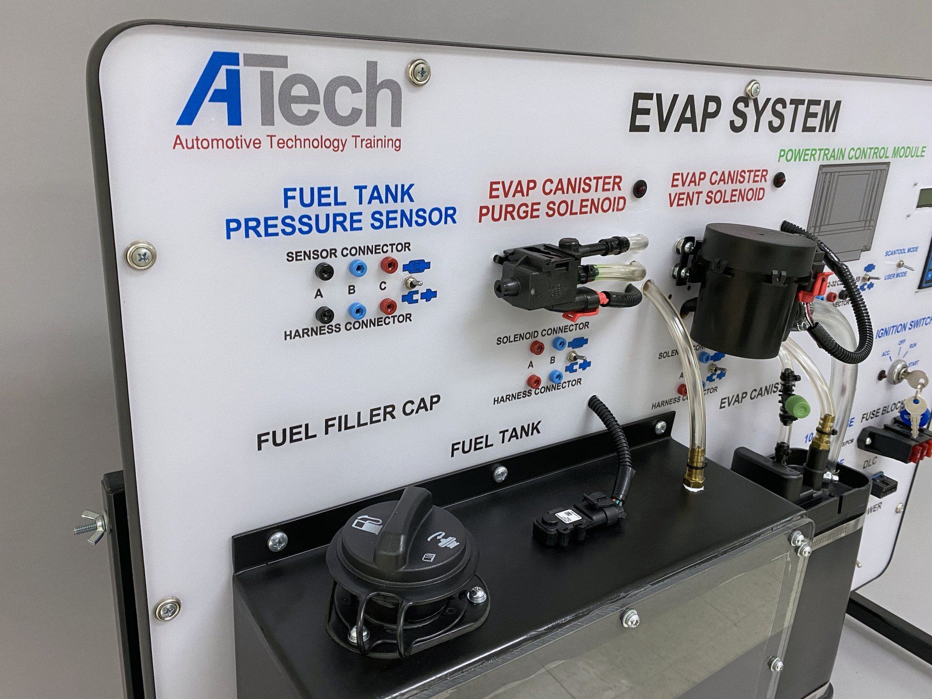 A fuel tank pressure sensor is displayed on a atech evap system