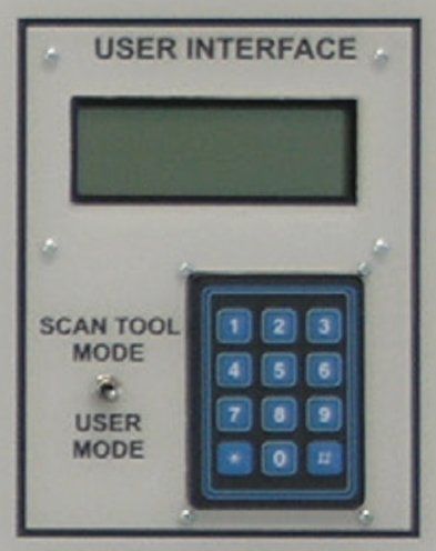 A user interface with a scan tool mode button