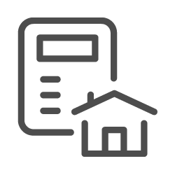 icon of house with checklist next to it