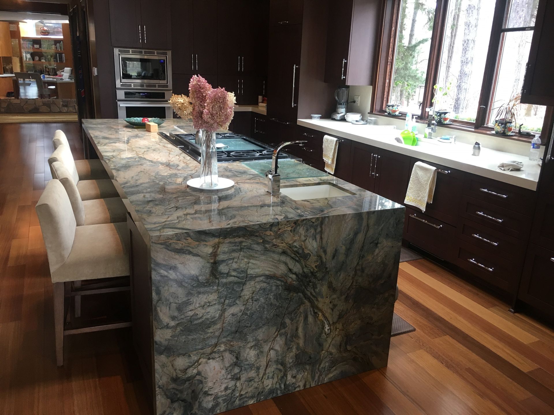 Fusion Quartzite Island kitchen countertop in Buffalo, NY