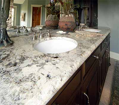 Delicatus Granite Installation featuring an Ogee Edge in Buffalo, NY