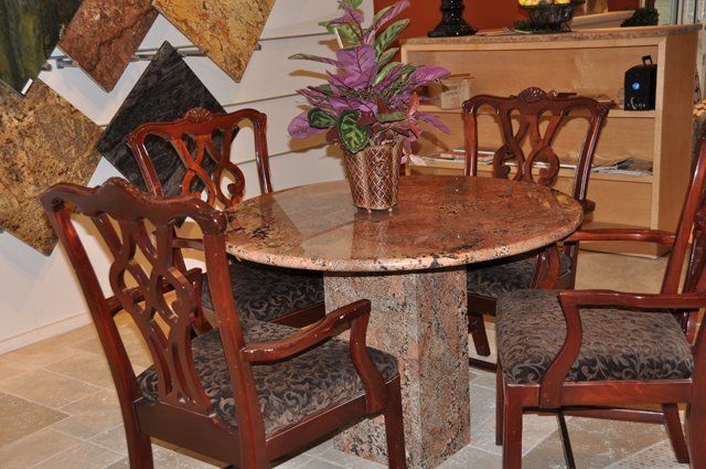table with marble top