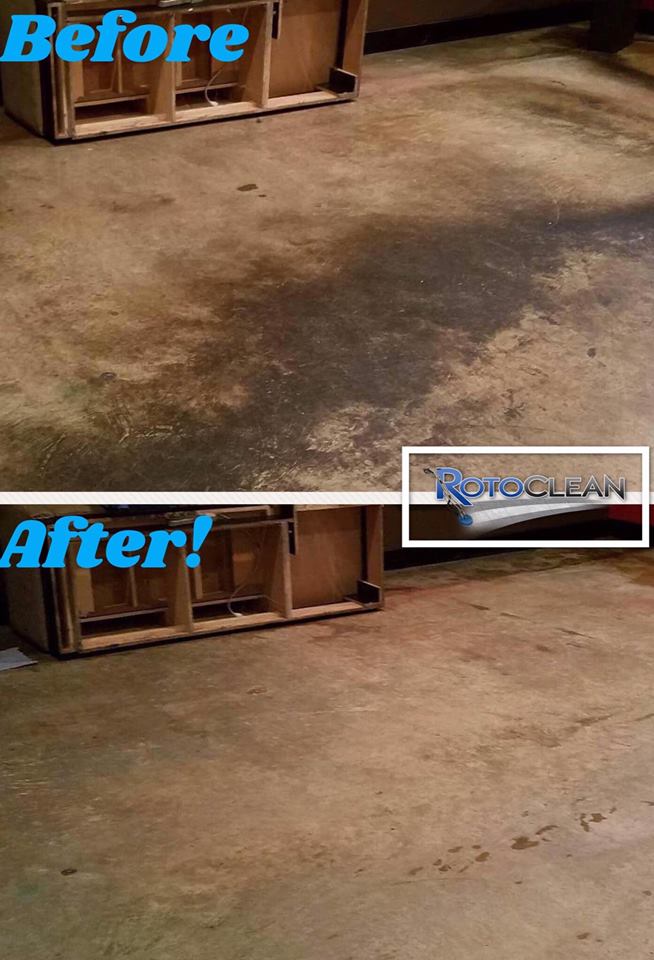 Concrete Floor Stain was Washed Off — Cordova, TN — Roto Clean