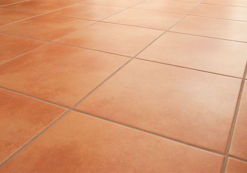 Newly Cleaned Orange Ceramic Tiles — Cordova, TN — Roto Clean Newly Cleaned Orange Ceramic Tiles — Cordova, TN — Roto Clean