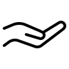 Holding out hand icon