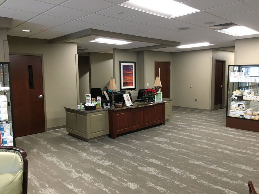 Receptionist Medical Office Interior — Fort Wayne, IN — Strebig Construction, Inc.