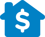dollar house icon