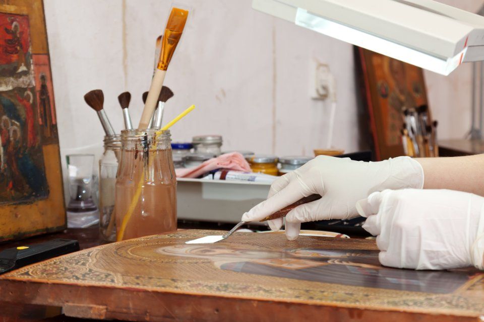 restauro di opera d'arte