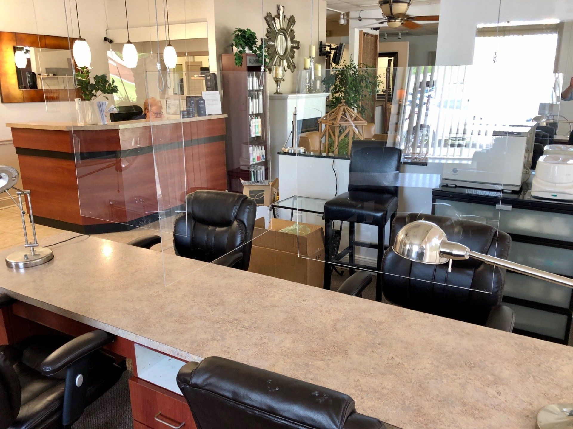 Plexiglass Shields In Salon — White Oak, PA — Elegante Details