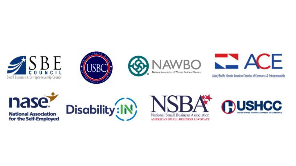 A group of logos for different organizations on a white background.