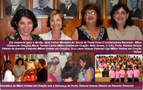 Um grupo de mulheres está posando para uma foto em frente a uma parede de rostos masculinos