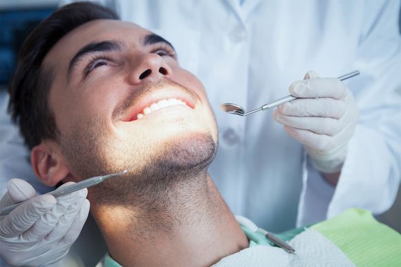 Smiling man at a dentist in Amarillo, TX