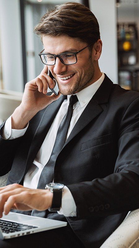 business man talking on phone