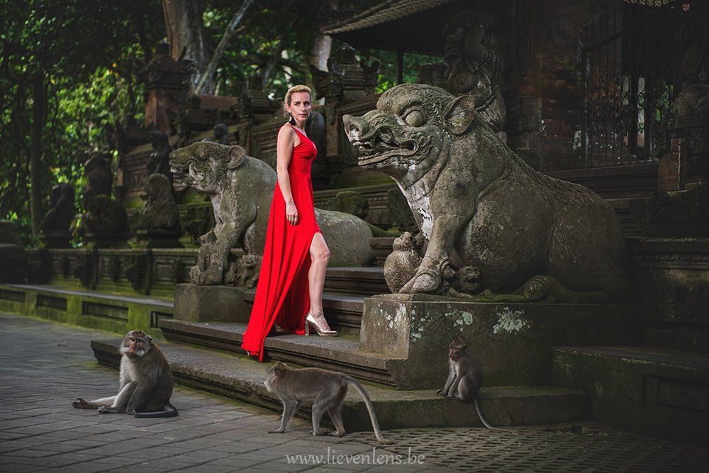 Red dress fashion Bali