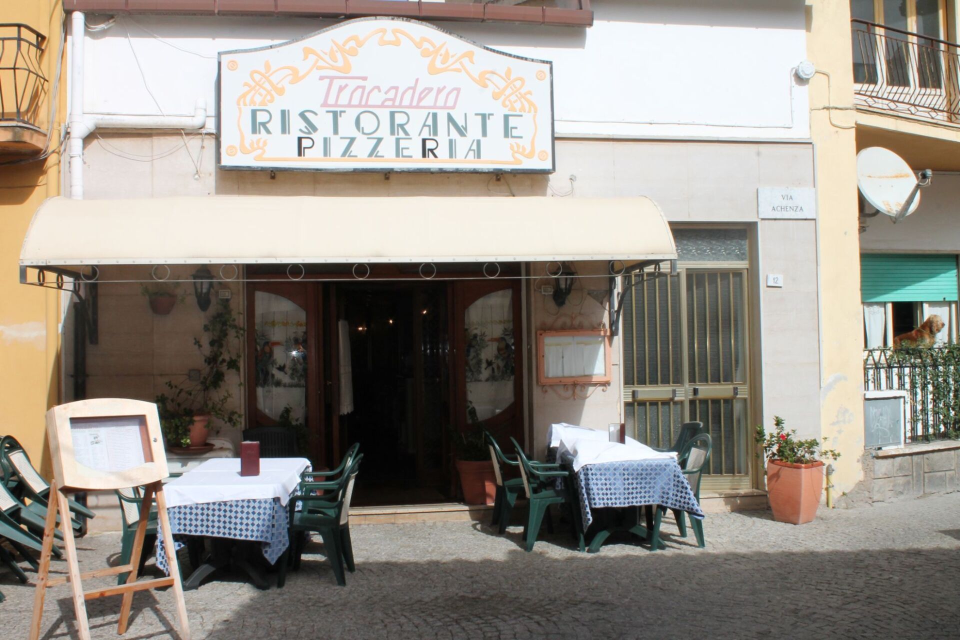Outdoor area of the restaurant