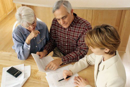 Senior Couple Meeting With Attorney — Ocala, FL — Law Office of W. Michael Parrott, PLLC