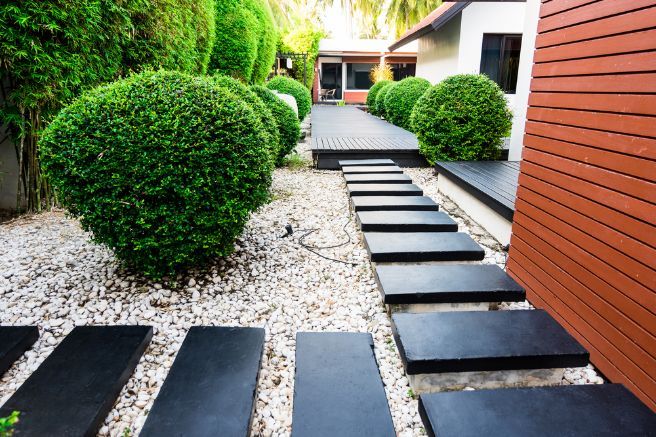 Black Blocks for Walk Way — Cannonvale Concrete Products in Cannonvale, QLD