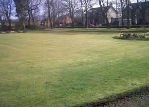 Long view of the well maintained garden