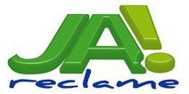 Een groen ja reclame logo op een witte achtergrond.