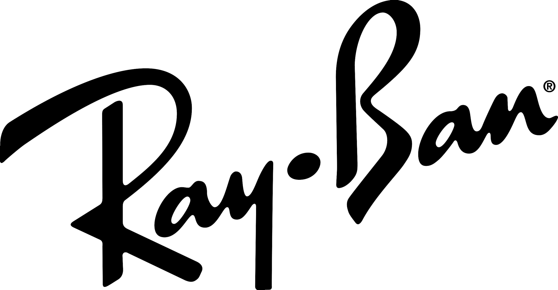A ray-ban logo is shown in black and white on a white background.