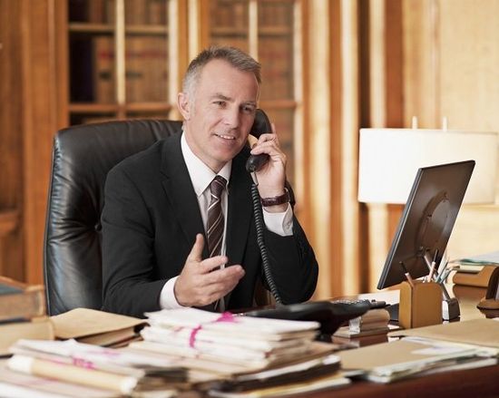 Lawyer Talking On Telephone — Norfolk, VA — Secretariats Inc.