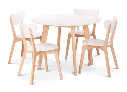 White modern dining set