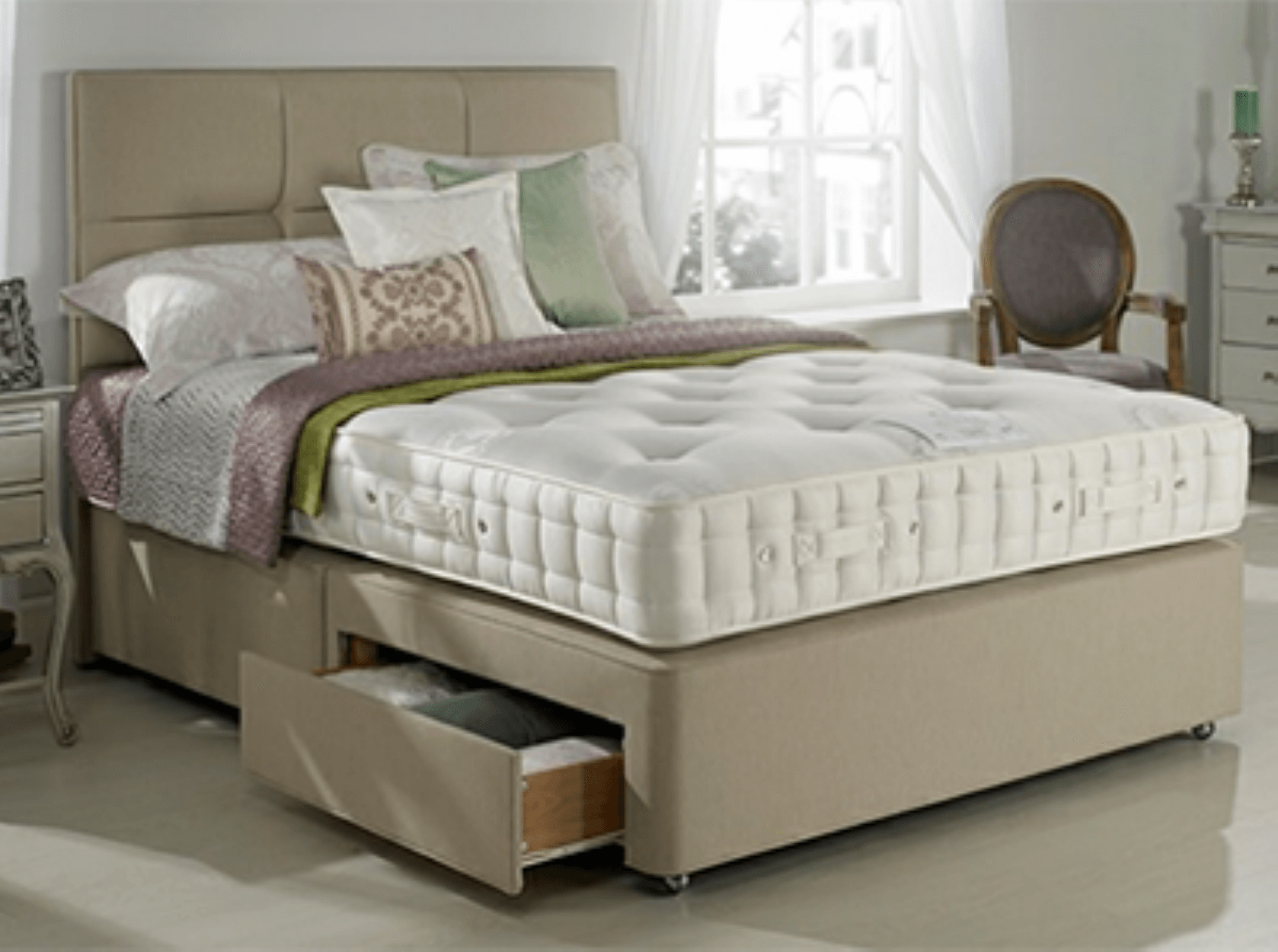 beds in showroom