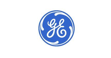 The ge logo is in a blue circle on a white background.