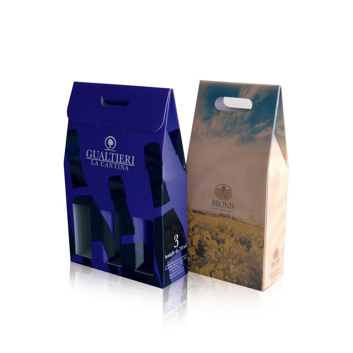 scatole in cartone per vino