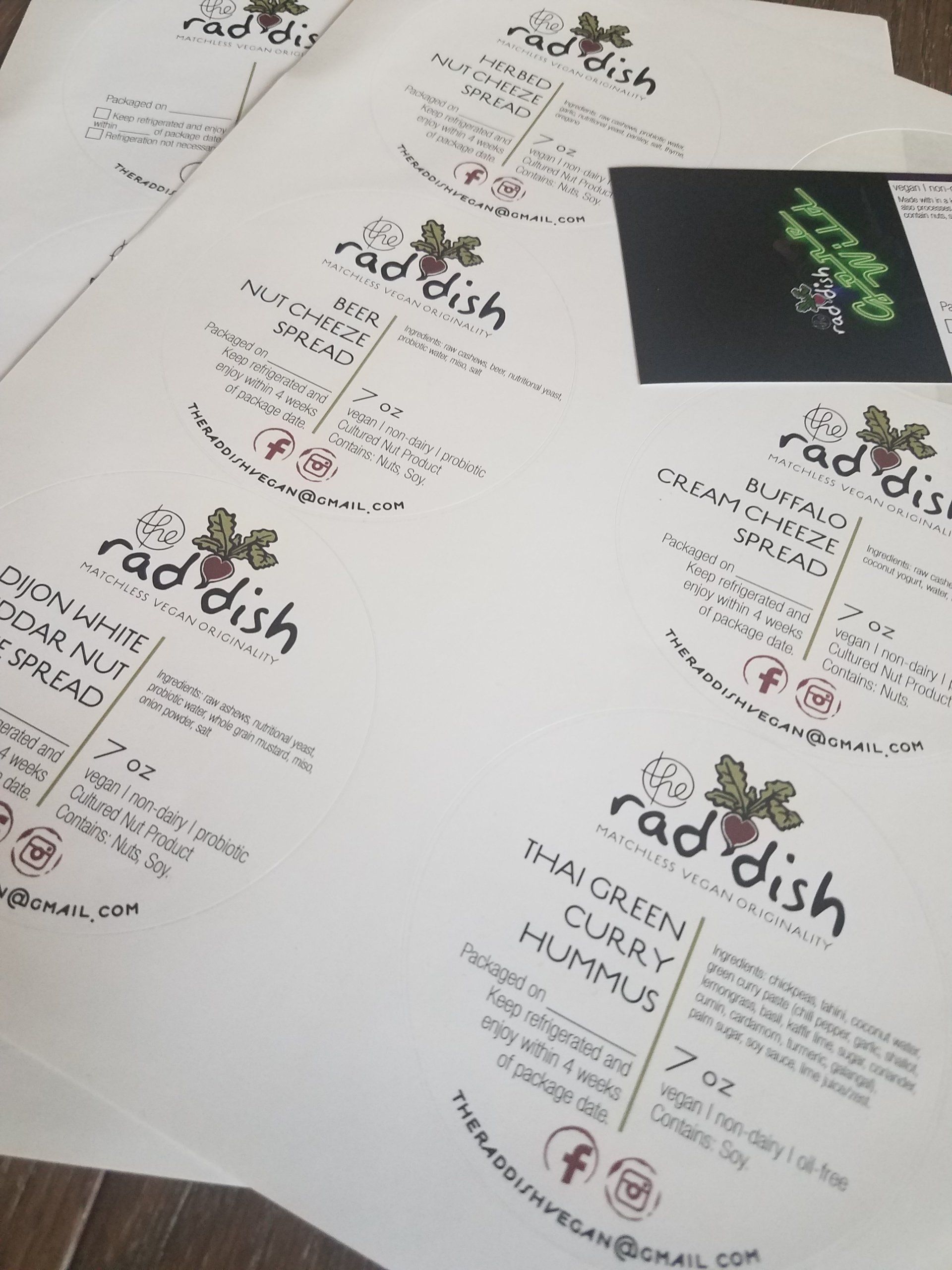 Product label with custom logo
