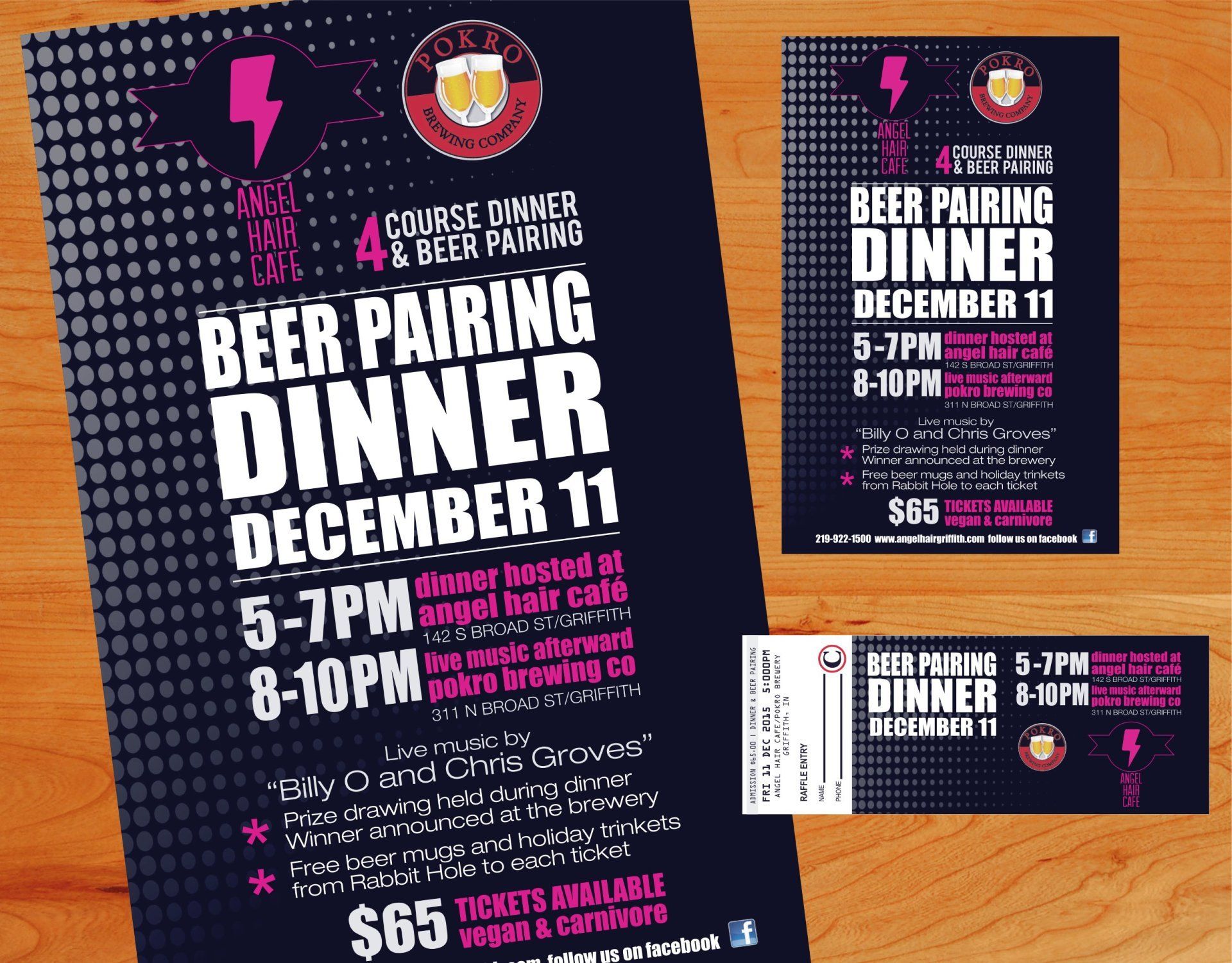 Event Marketing; postcard, poster, flyers, tickets
