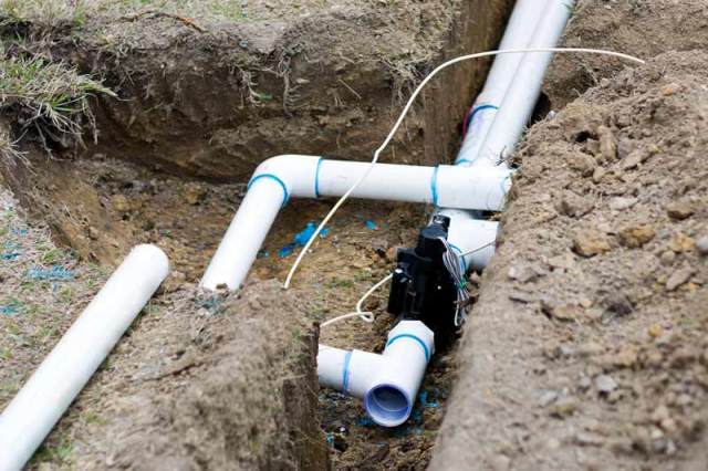 Newly Installed Sprinkler Pipes — Livonia, MI — American Sprinkler and Landscape Inc. Newly Installed Sprinkler Pipes — Livonia, MI — American Sprinkler and Landscape Inc.
