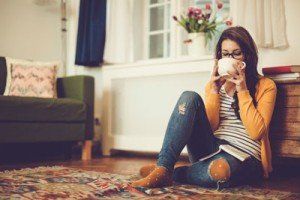 Tenant Drinking Coffee