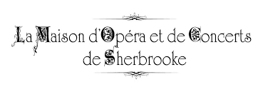 A black and white logo for la maison d ' opera et de concerts de sherbrooke