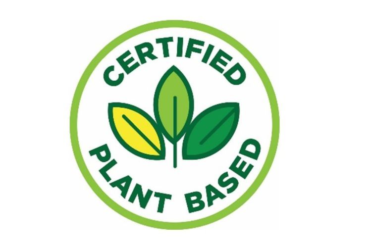 Un logo végétal certifié avec trois feuilles vertes