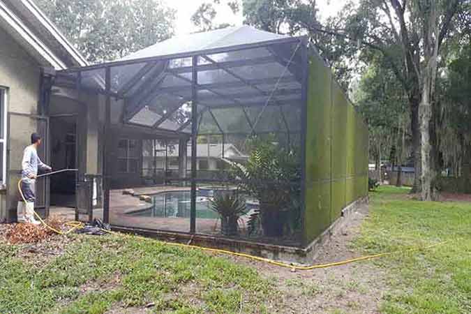 Before Cleaning the Indoor Pool — Pressure Washing in Tampa Bay, FL