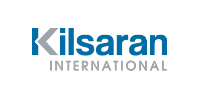 Kilsaran International logo: Blue and gray text on white background.