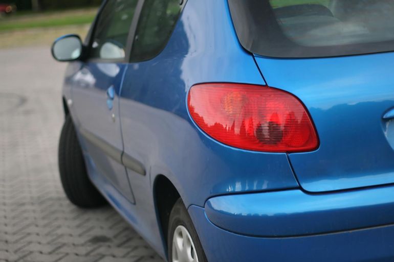 a tail light of a car