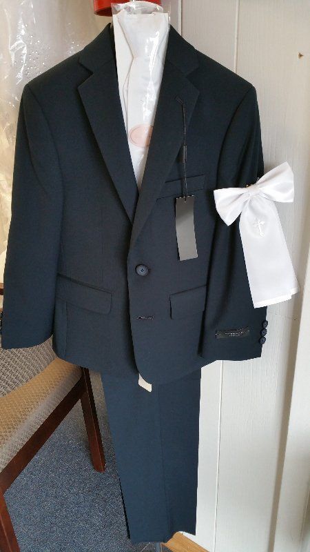 Communion dress for boy in blue color