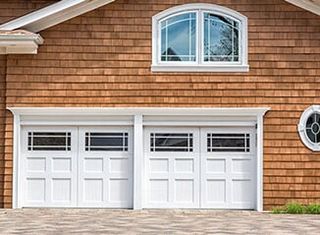Residential House With White Garage Door - Residential Garage Doors in Amsterdam, NY Residential House With White Garage Door - Residential Garage Doors in Amsterdam, NY