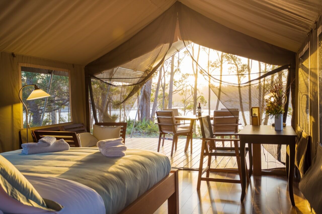 Glamping camping accommodation Tathra