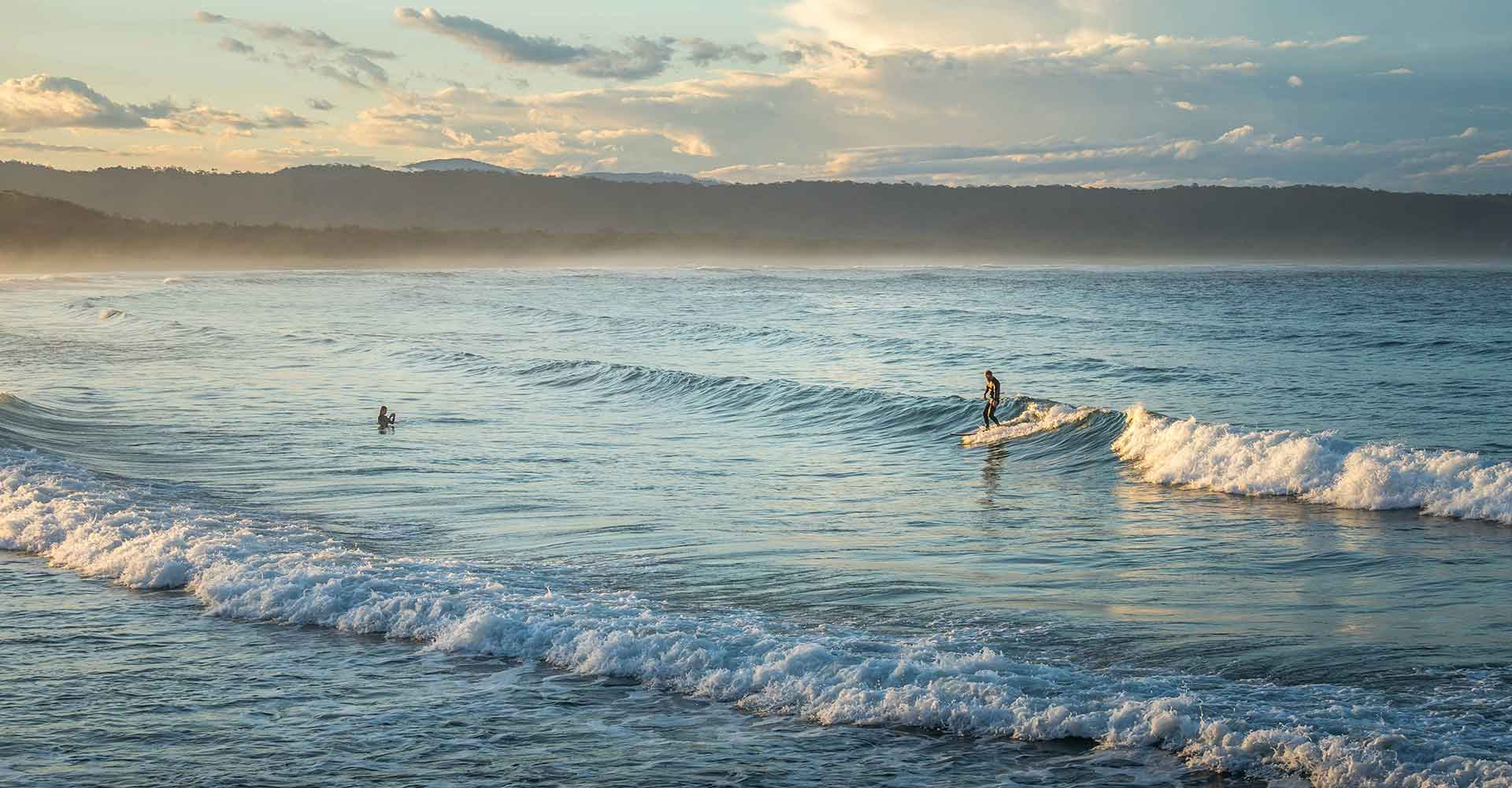Surfing in Tathra