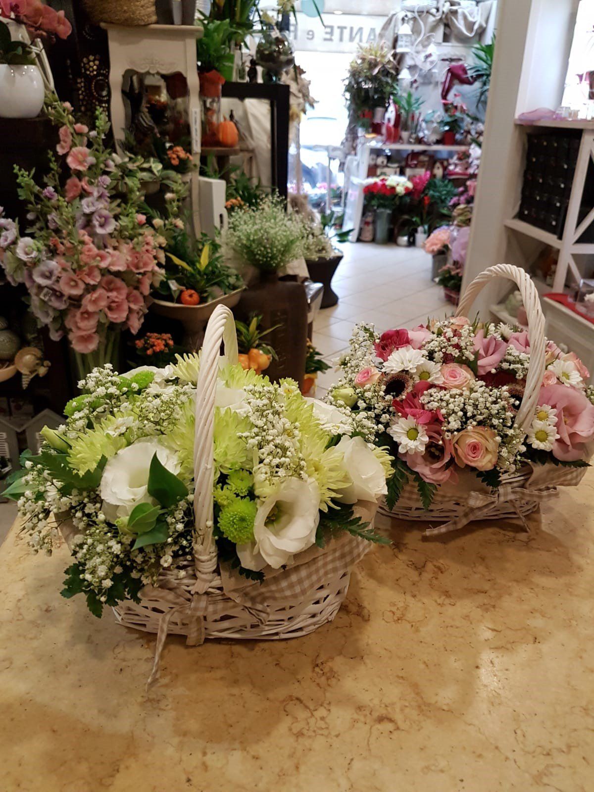 Cestini di fiori