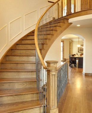 For flooring services in Wigan call LA Joinery Ltd wooden stairs